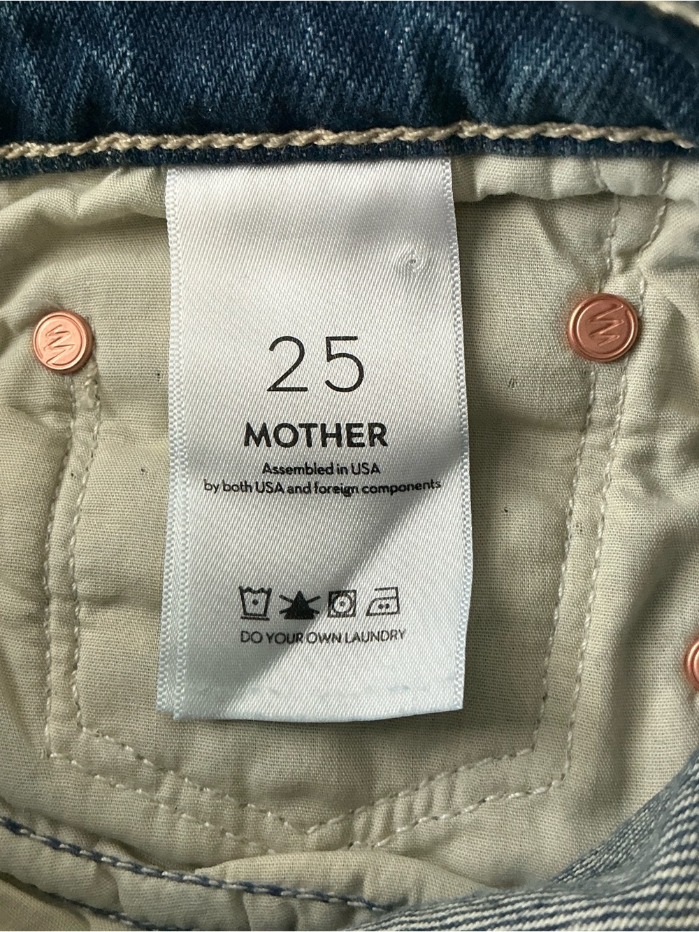 NWT MOTHER SUPERIOR Jeans Lil’ Mother Lil’ Reifler After Midnight Blue Size 25 - Picture 10 of 14